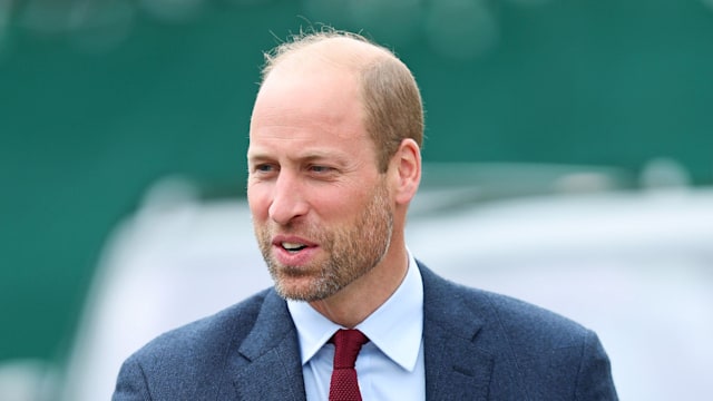 Prince William arrives for a visit to Swiss Valley Community Primary School to meet pupils who took part in the 2024 Urdd Eisteddfod