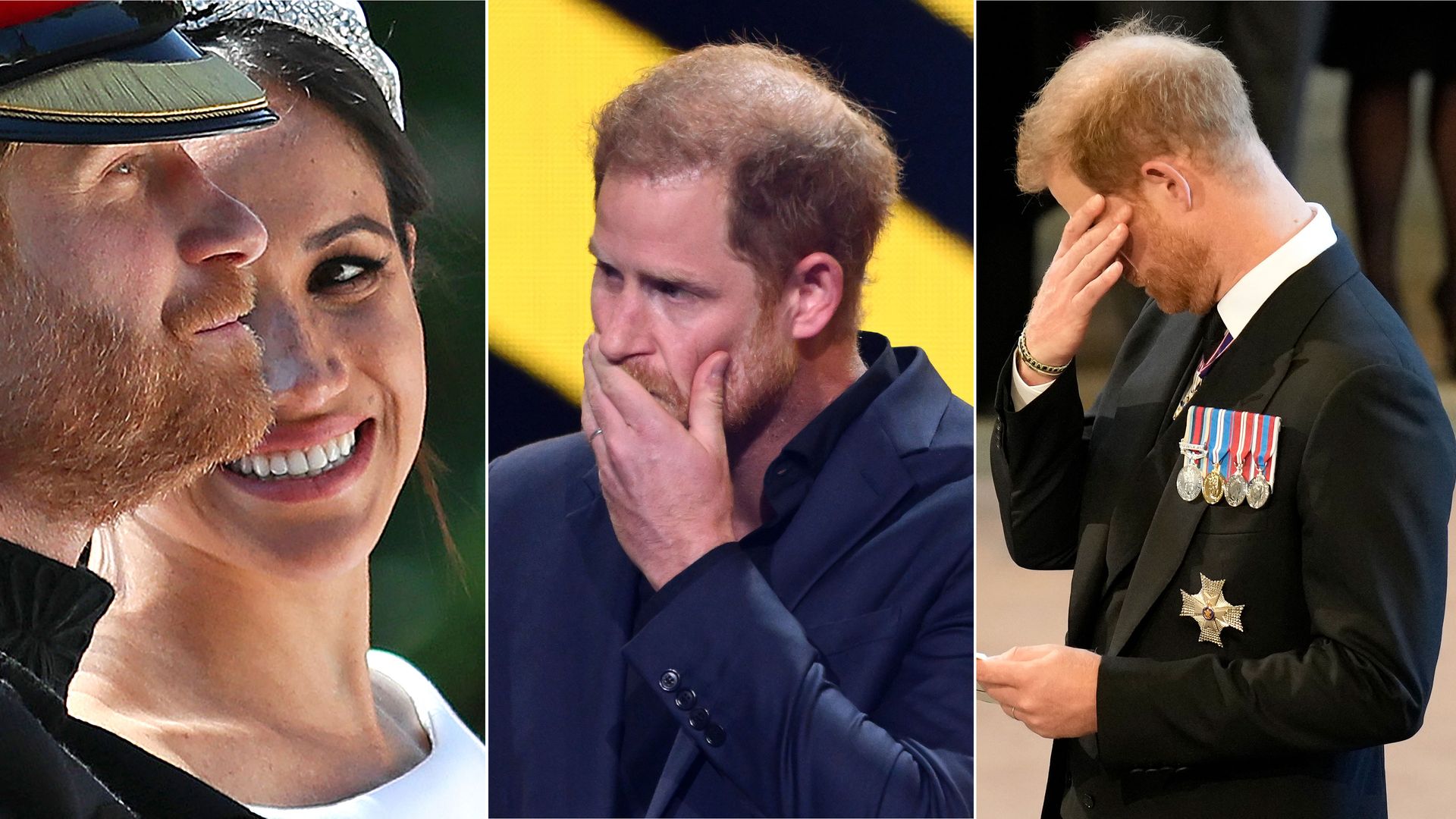 Prince Harry becoming emotional whilst with wife Meghan Markle
