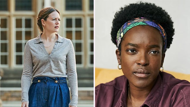 Cara Theobold as Jude, Wunmi Mosaku as Grace in Boarders series 2