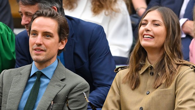 Alexander Gilkes and Maria Sharapova attend day three of the Wimbledon Tennis Championships at the All England Lawn Tennis and Croquet Club