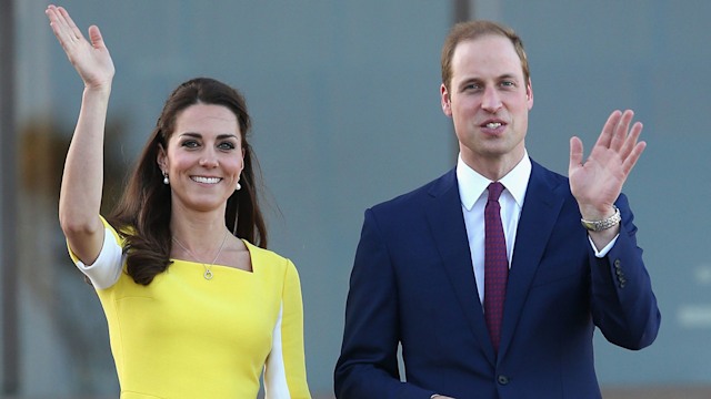 prince william kate middleton in yellow dress