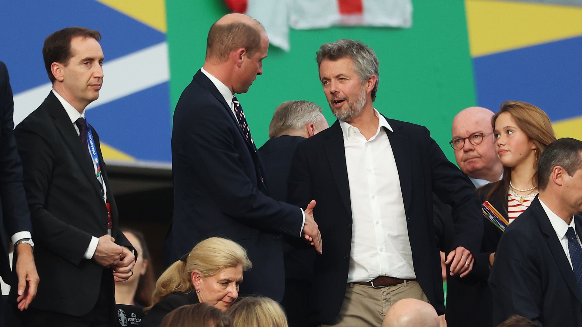 Prince William and King Frederik shaking hands