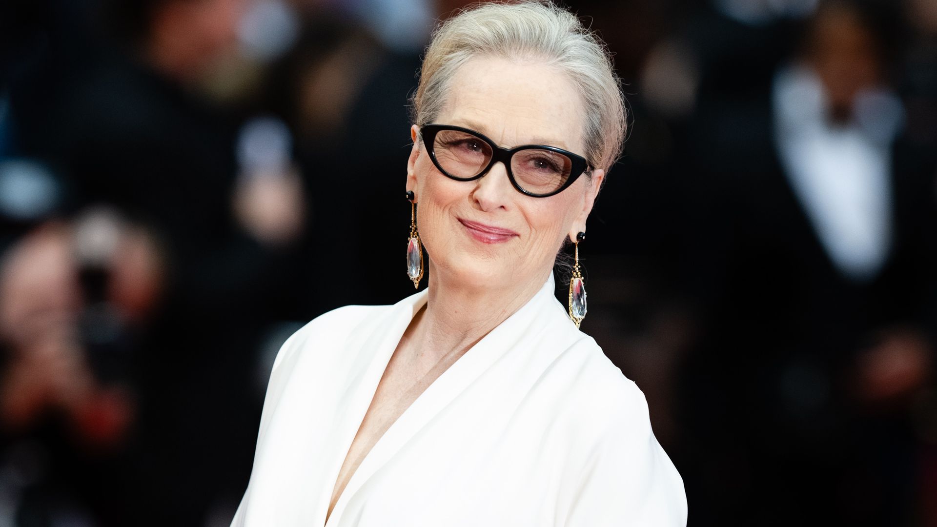 Meryl Streep attends "Le DeuxieÌme Acte" ("The Second Act") Screening & opening ceremony red carpet at the 77th annual Cannes Film Festival at Palais des Festivals
