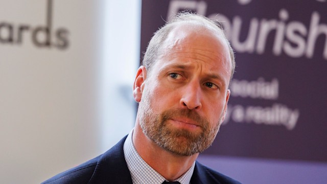 Prince William looking sad