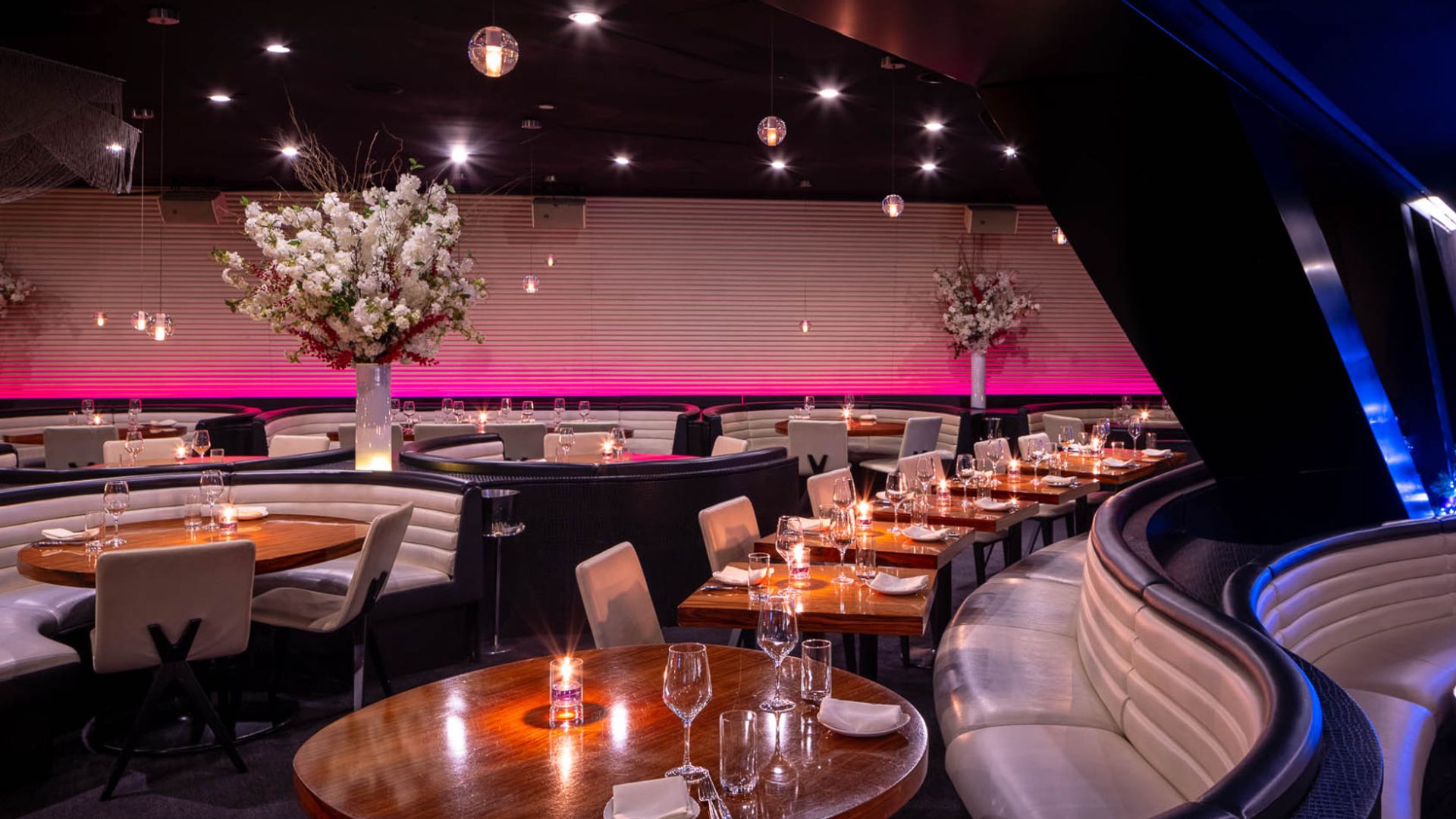 STK London's decor is part swanky Euro nightclub, part high dining steakhouse