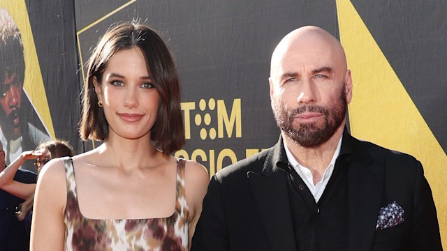 Ella Bleu Travolta and John Travolta  attends the Opening Night Gala and 30th Anniversary Screening of "Pulp Fiction" during the 2024 TCM Classic Film Festival at TCL Chinese Theatre on April 18, 2024 in Hollywood, California.