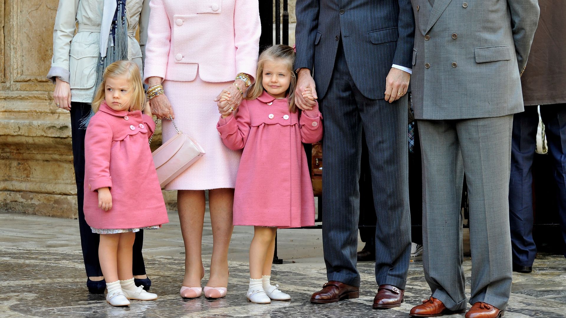 spanish royal family outside cathedral