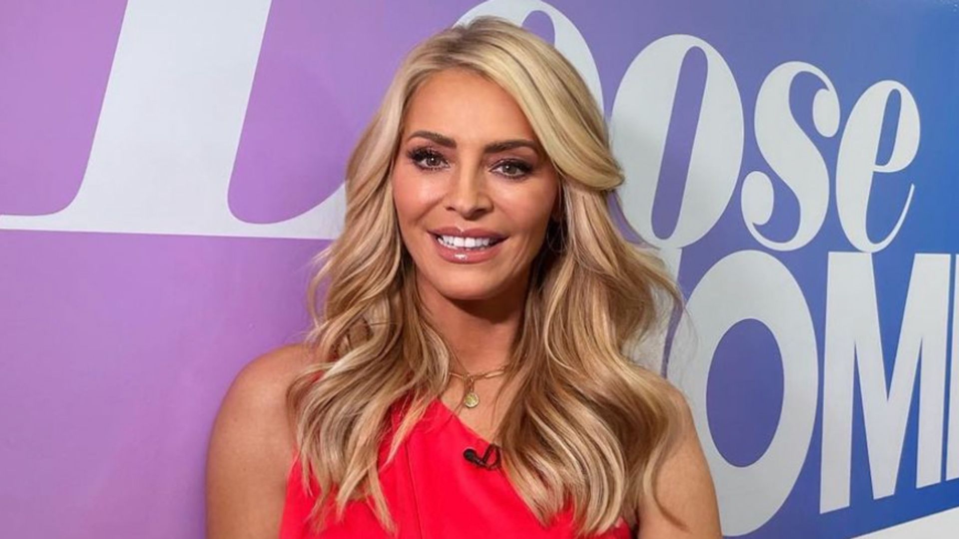 Tess Daly looks flawless in figure-hugging red jumpsuit