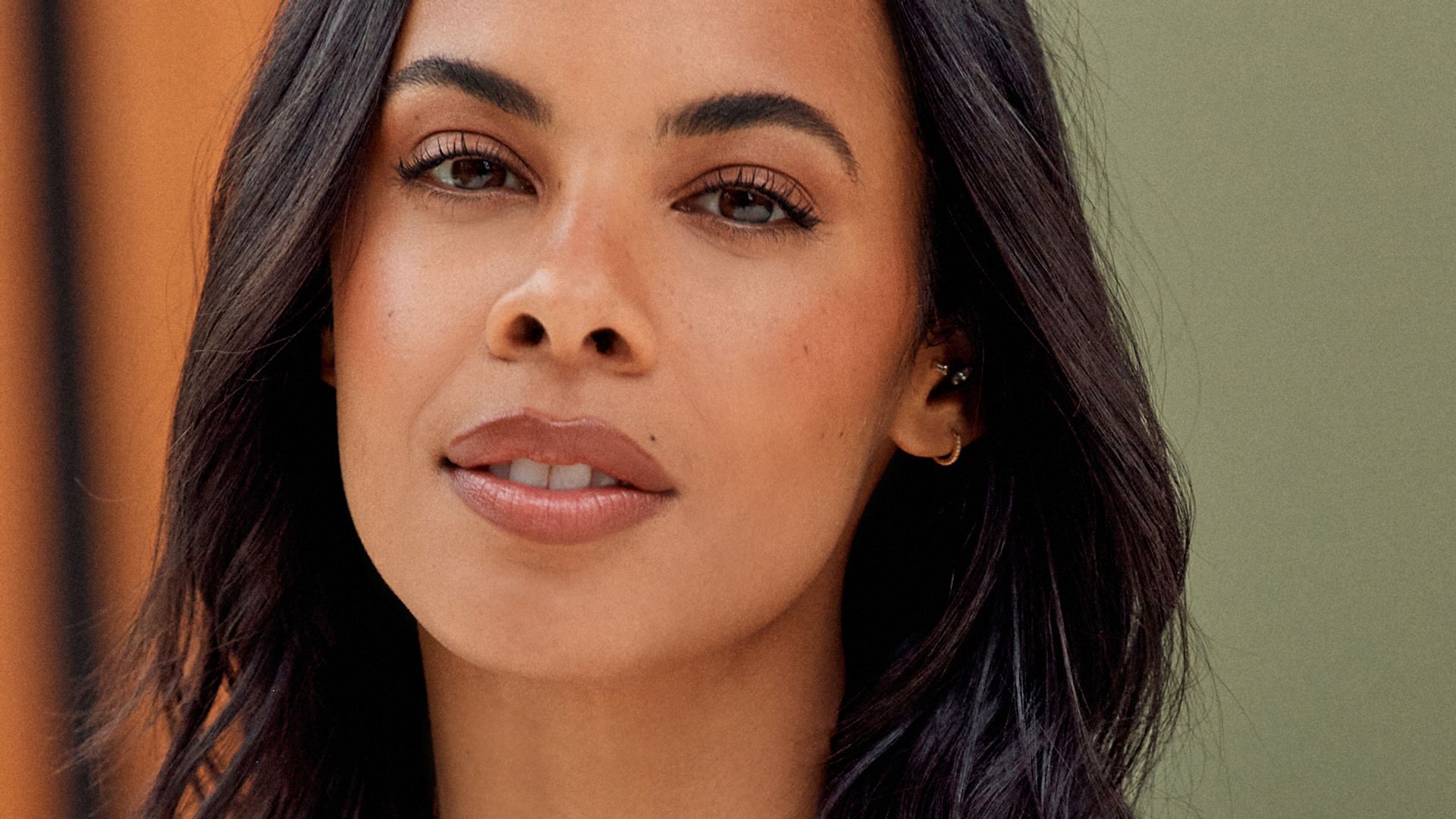 Rochelle Humes wears a knitted top from her collection at NEXT