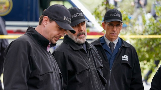 Sean Murray as Special Agent Timothy McGee, Gary Cole as FBI Special Agent Alden Parker, and Brian Dietzen as Jimmy Palmer on NCIS in 2023