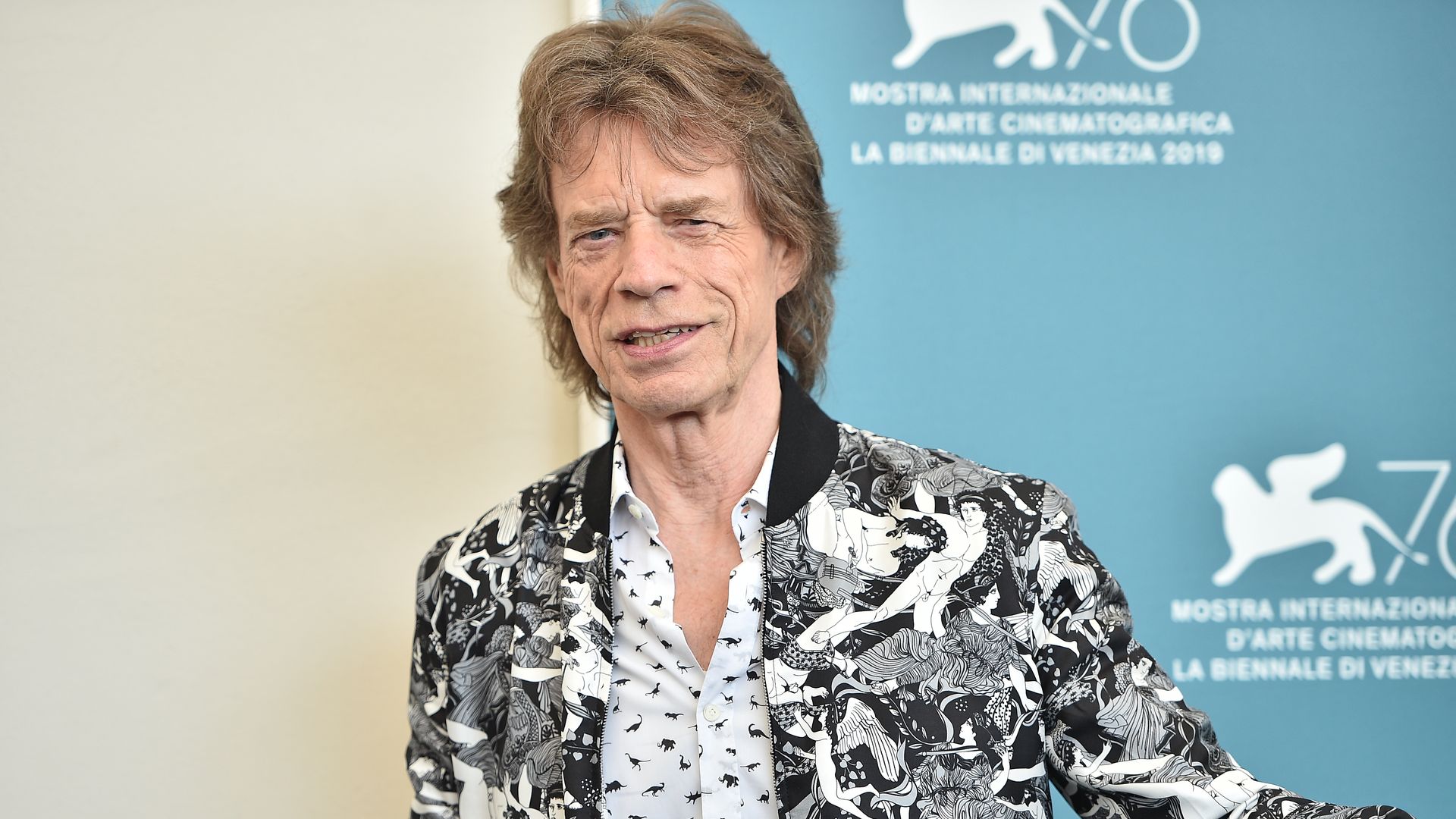 Mick Jagger attends "The Burnt Orange Heresy" photocall during the 76th Venice Film Festival at Sala Grande on September 07, 2019 in Venice, Italy