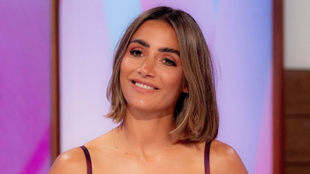 Frankie Bridge in a strappy dress on Loose Women