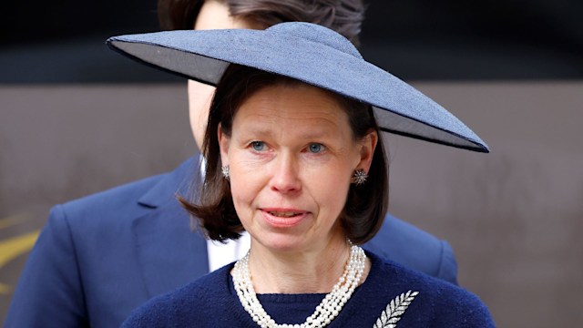 Lady Sarah Chatto blue hat