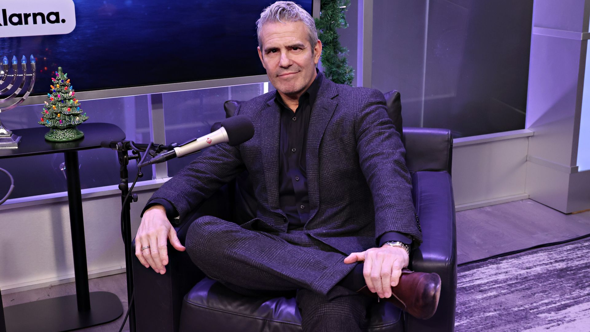 SiriusXM host Andy Cohen takes part in SiriusXM's Radio Andy Annual Holiday Hangout at SiriusXM Studios on December 14, 2023 in New York City