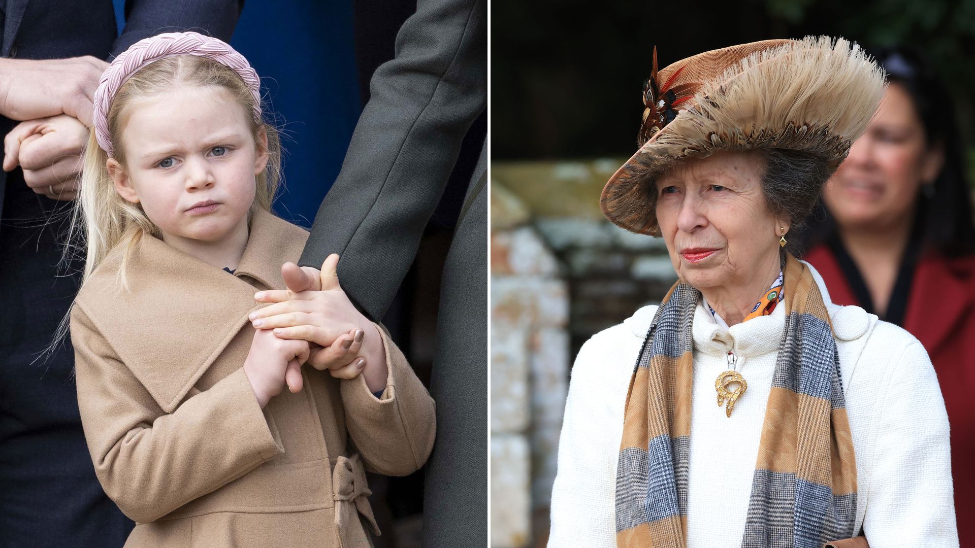 Princess Anne and Lena Tindall pictured on Christmas Day