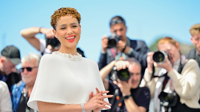 Nathalie Emmanuel attends the "Megalopolis" Photocall at the 77th annual Cannes Film Festival at Palais des Festivals 