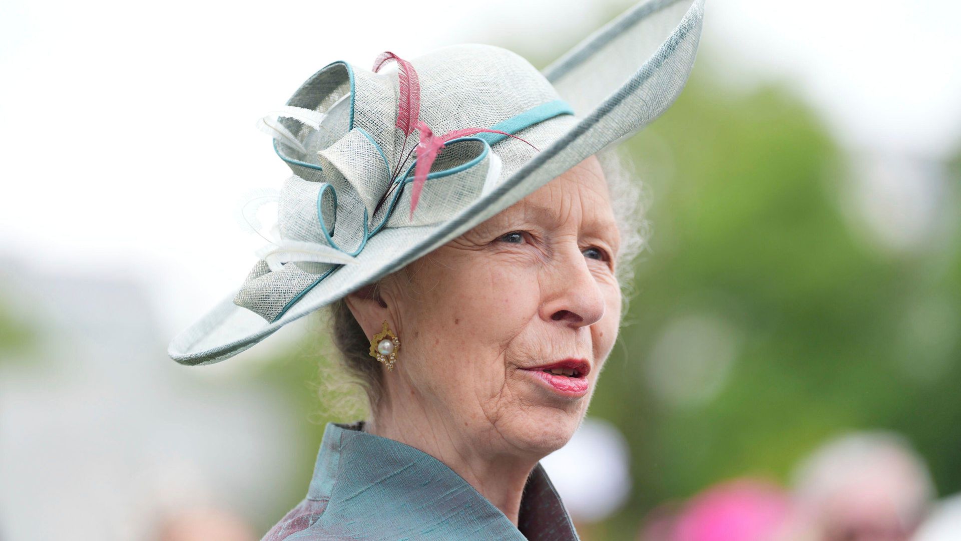 Princess Anne in a green outfit