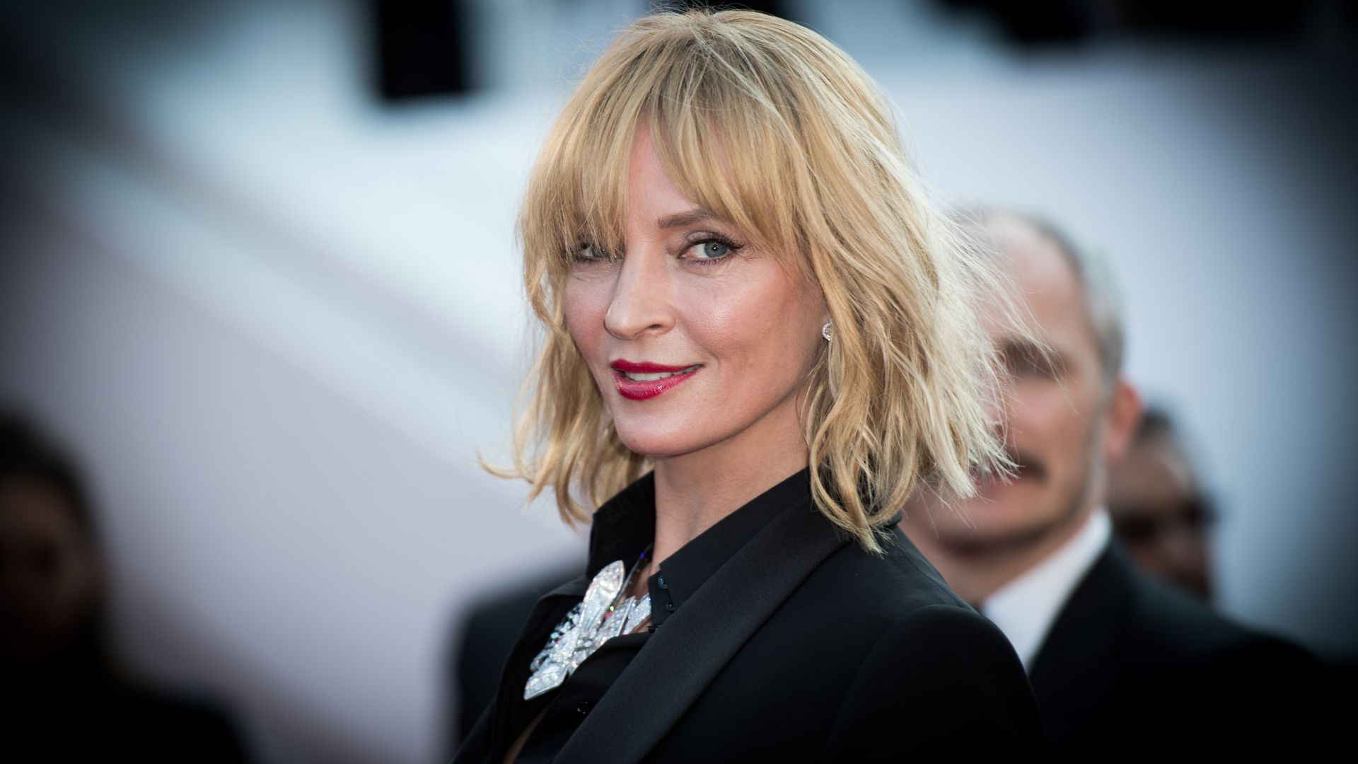 Uma Thurman attends the "Based On A True Story" screening during the 70th annual Cannes Film Festival at Palais des Festivals on May 27, 2017 in Cannes, France.