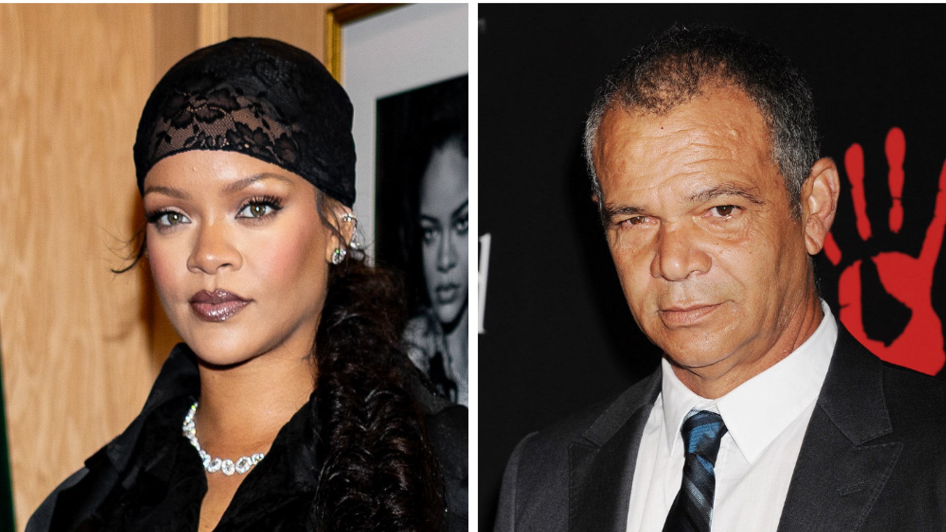 Rihanna Ronald Fenty split image