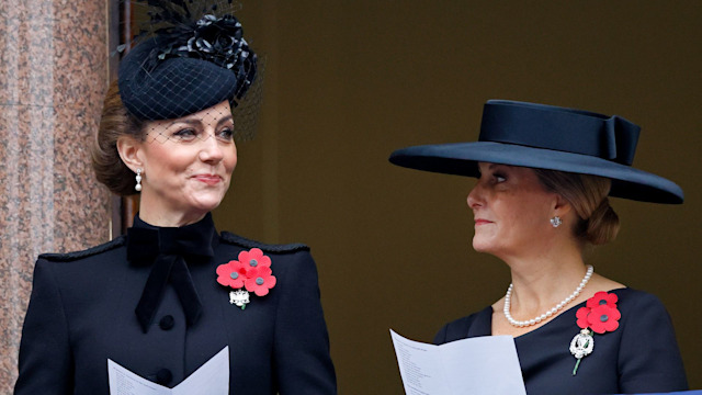 Kate and Sophie on Remembrance Sunday