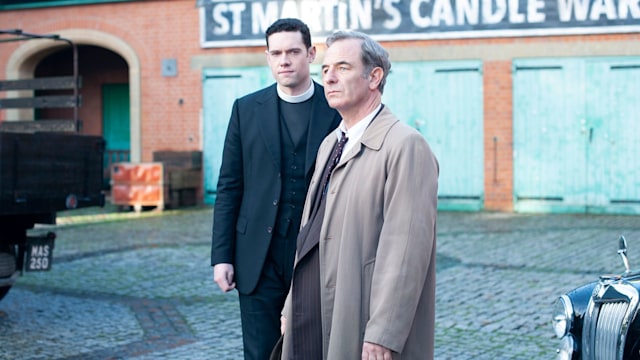 Tom Brittney as Rev. Will Davenport and Robson Green as DI Geordie Keating