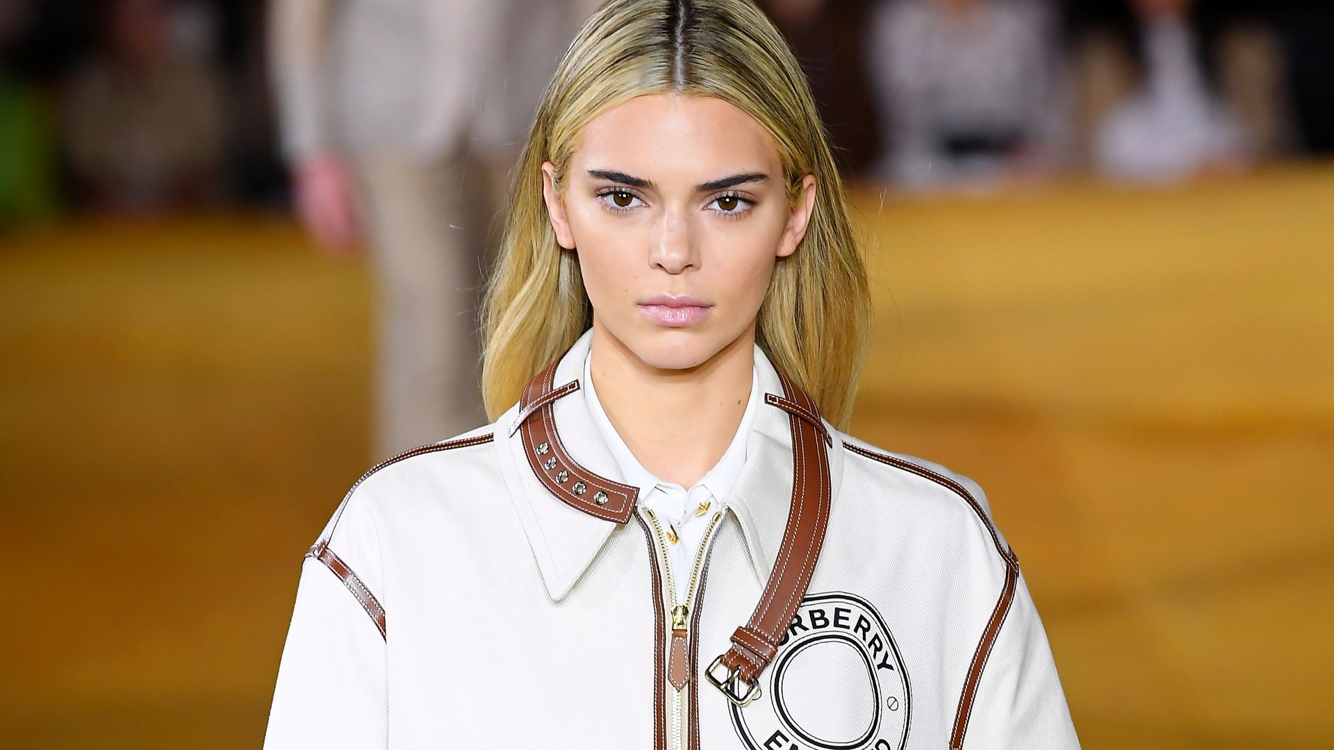 Kendall Jenner on the catwalk for burberry