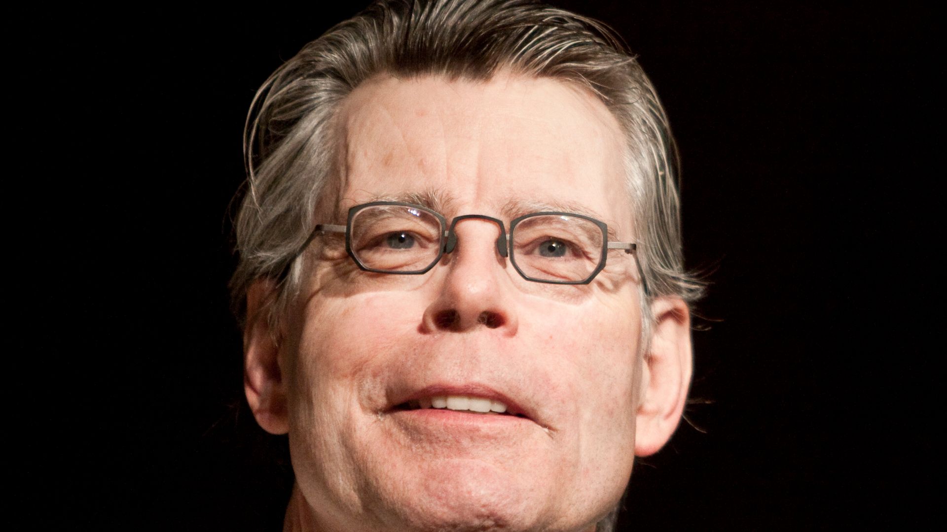 Stephen King at a press event to unveil the Kindle 2