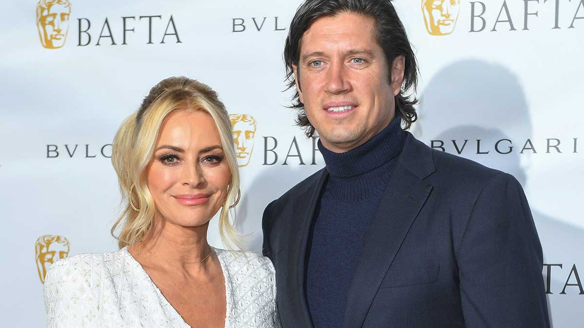 Tess Daly showcases never-ending legs in low-cut mini dress on date