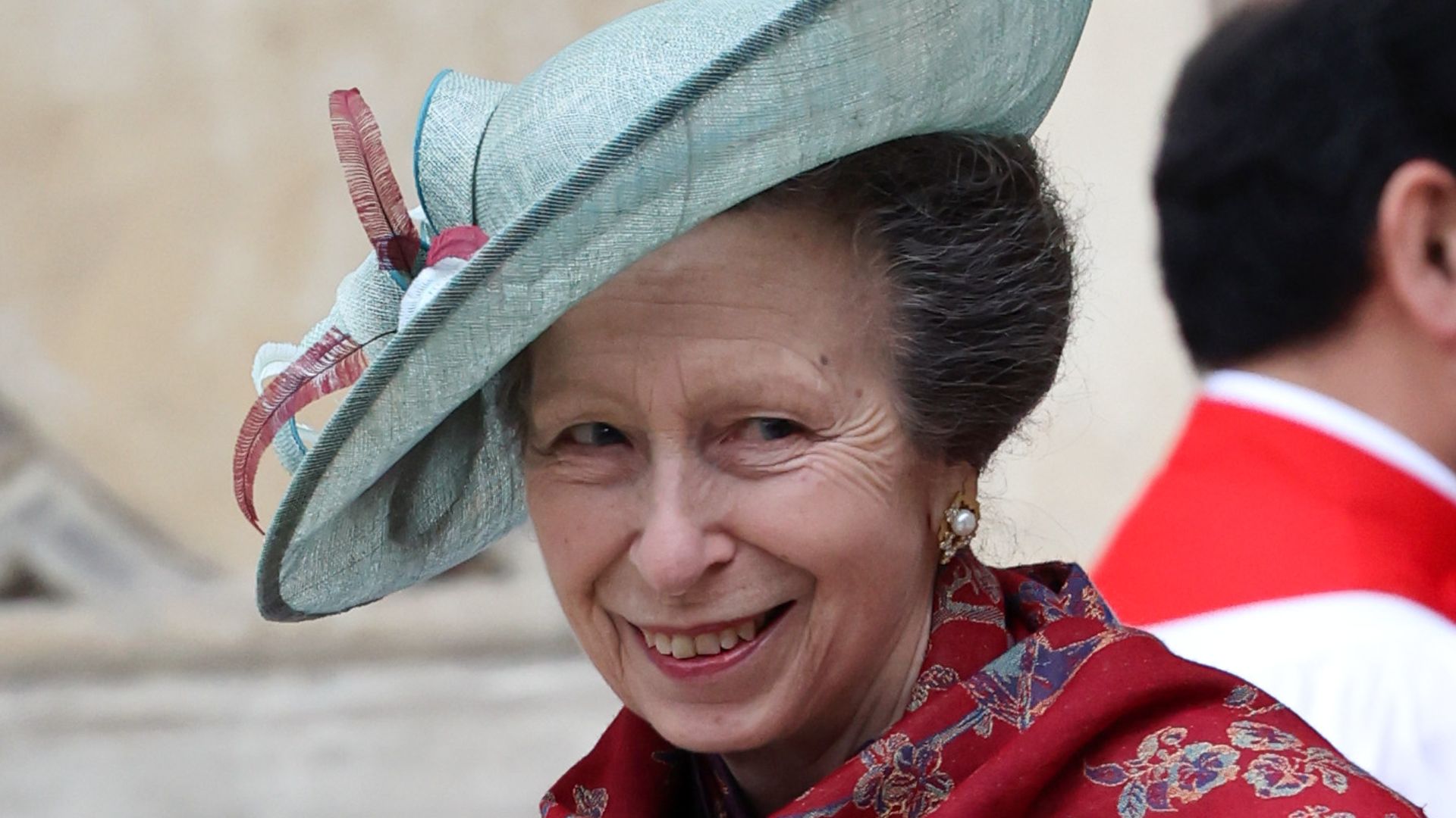 Anne, Princess Royal departs the 2024 Commonwealth Day Service at Westminster Abbey on March 11, 2024 in London, England