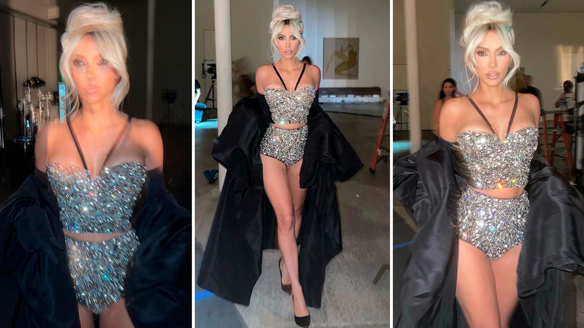 Kim Kardashian recycles dazzling ultra-tight corset previously