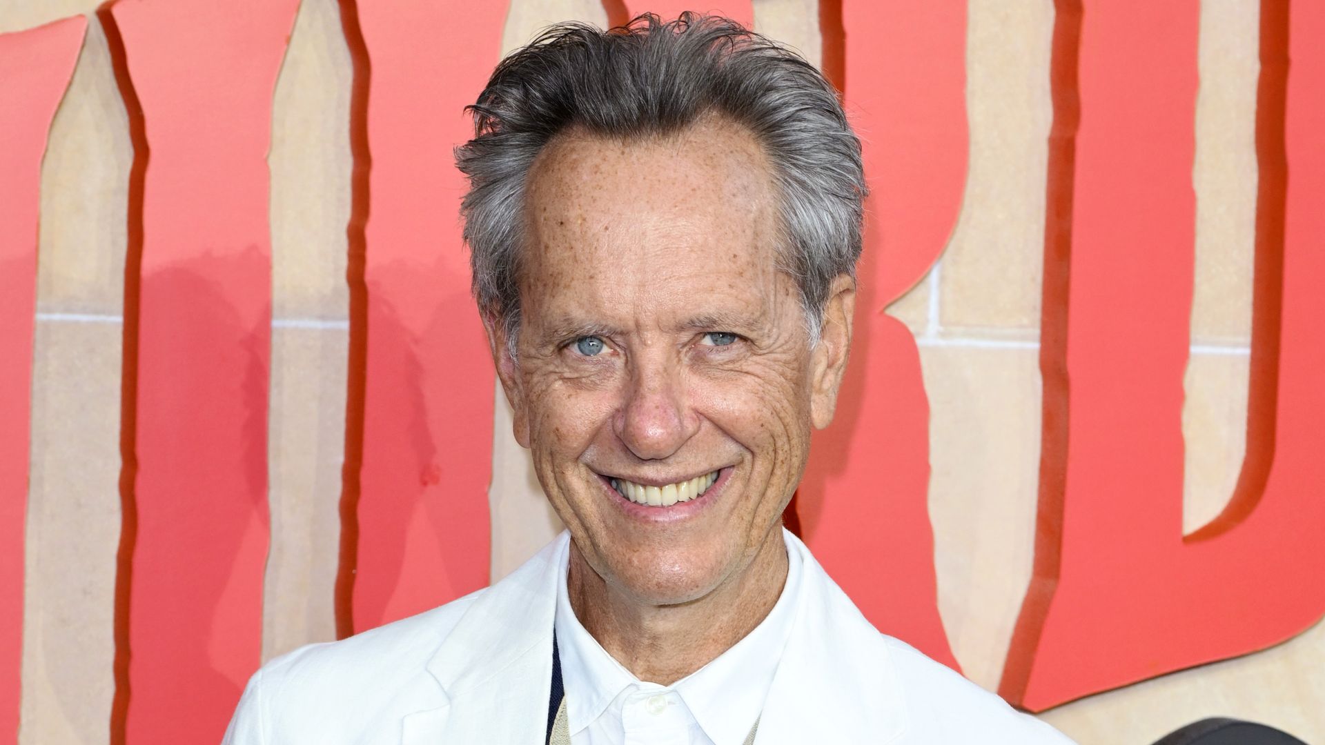 Richard E. Grant attends "The Thursday Murder Club" UK Premiere at Leicester Square 
