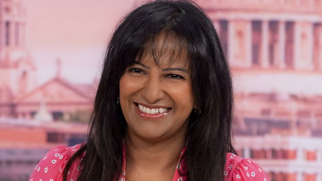 ranvir singh on gmb in pink floral jumpsuit 