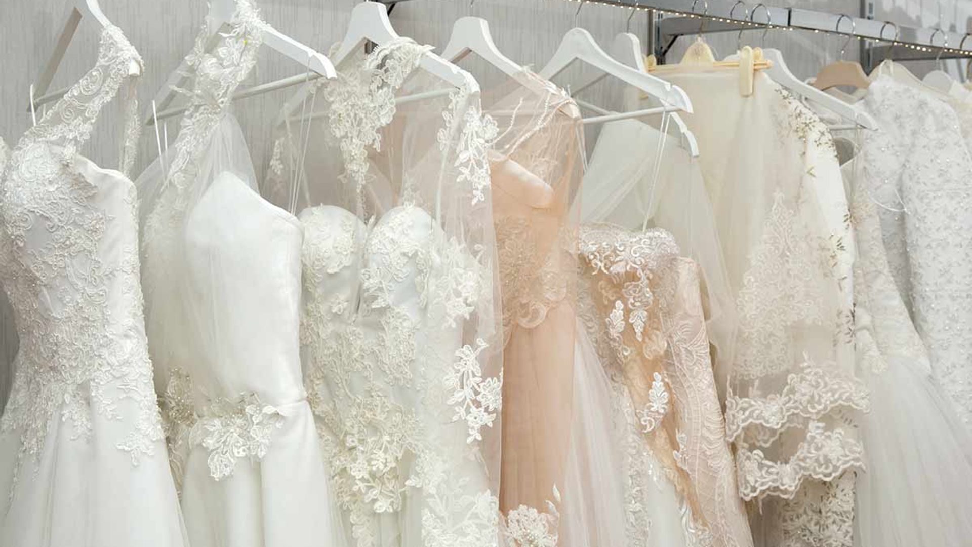 wedding dress display