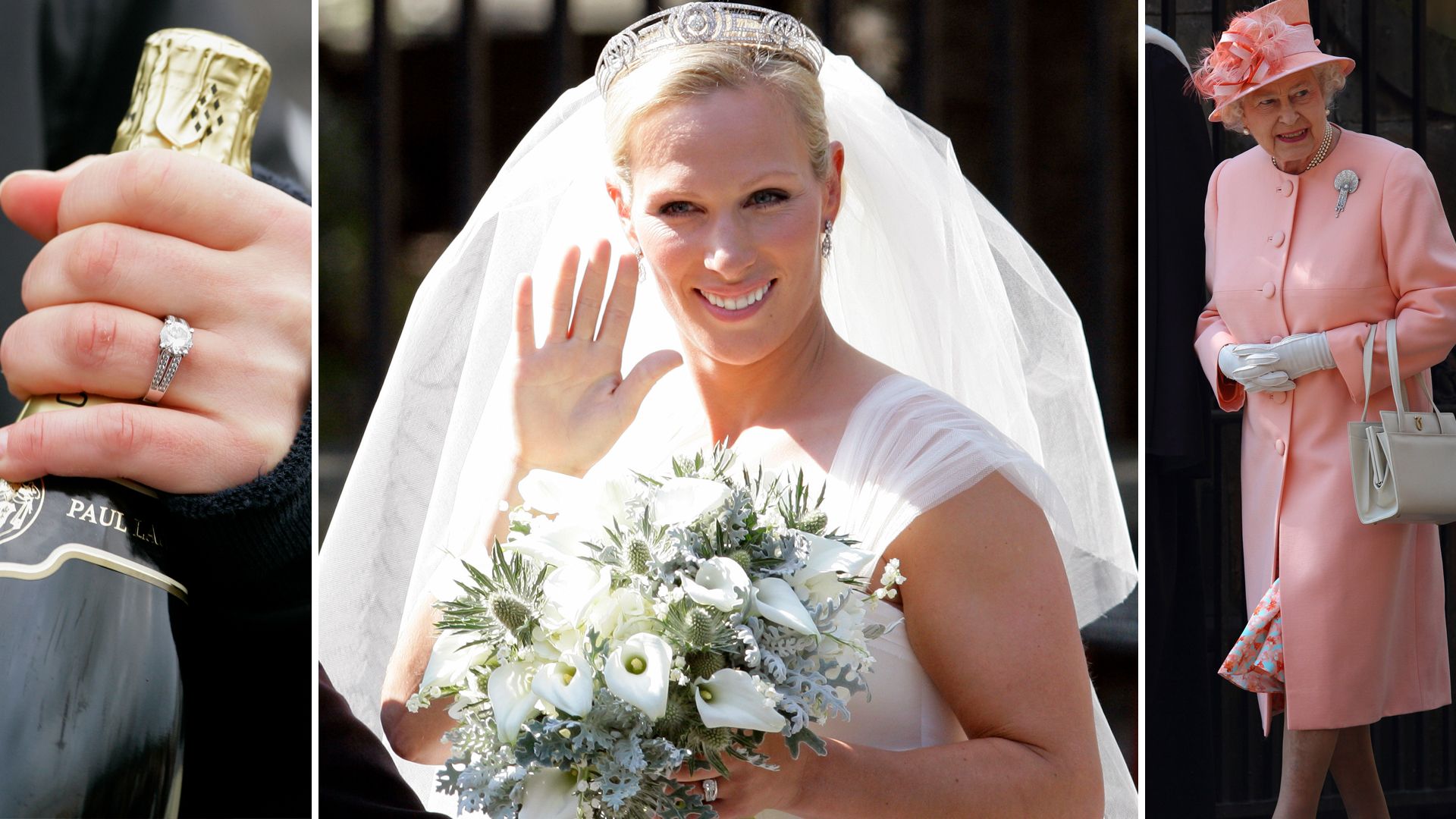 Zara Tindall's wedding dress, engagement ring and grandmother Queen Elizabeth
