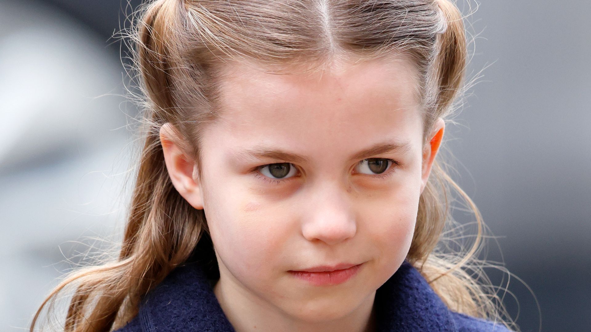 Princess Charlotte in navy coat