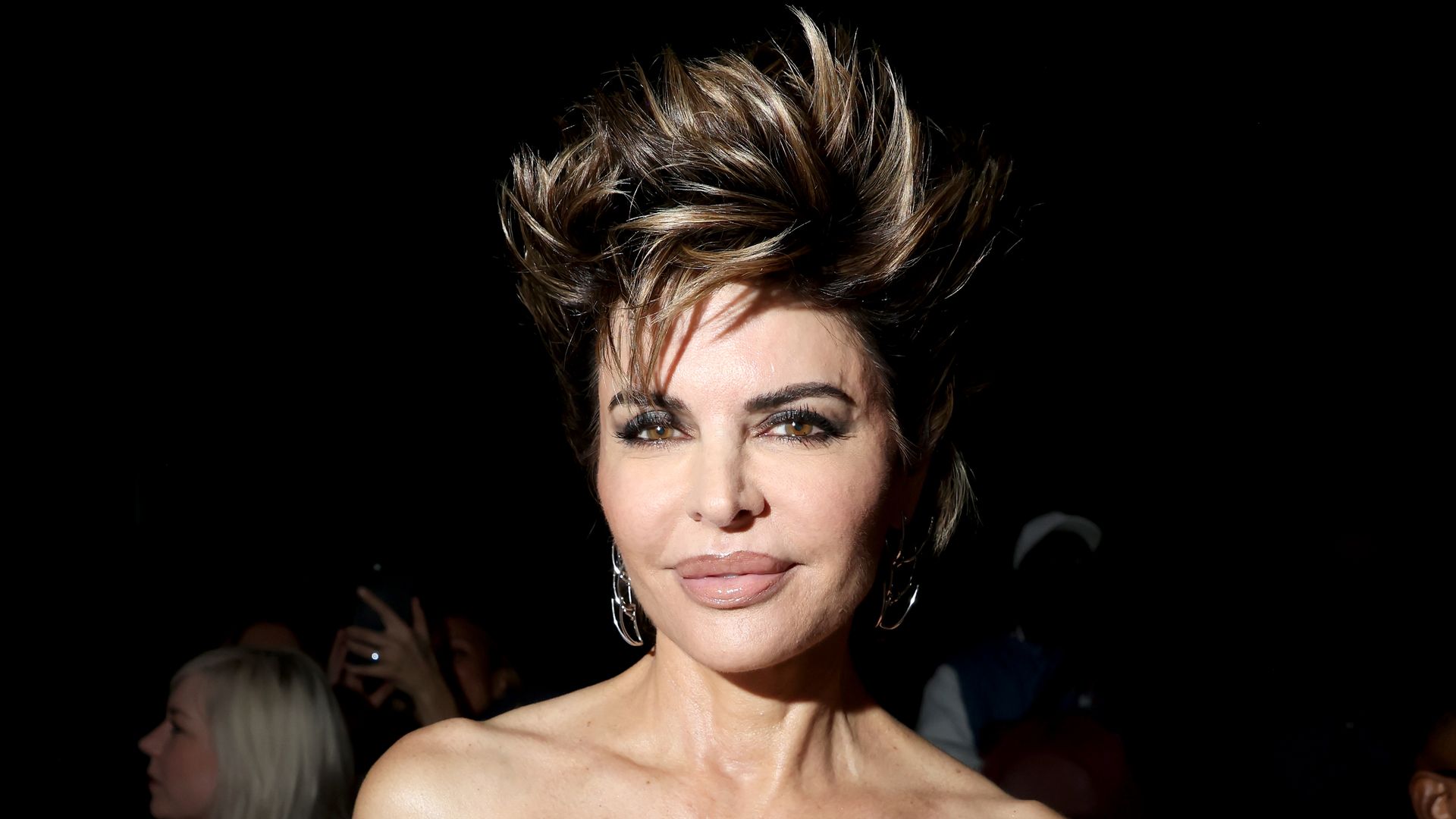 Lisa Rinna attends the Mugler Fall Winter 2022/23 Haute Couture show at Grande Halle de La Villette, as part of Paris Fashion Week on January 26, 2023 in Paris, France