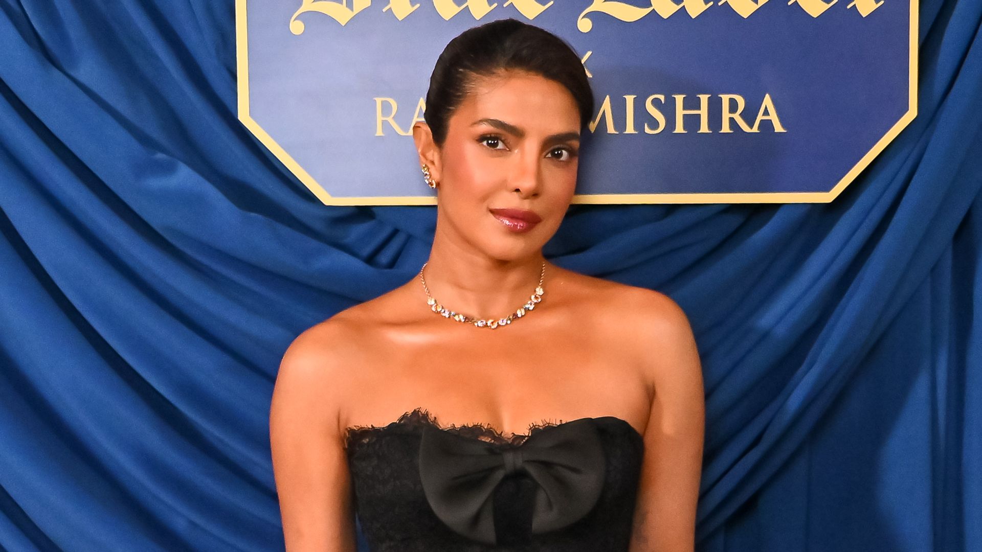 LONDON, ENGLAND - OCTOBER 15: Priyanka Chopra attends an evening celebration hosted by Johnnie Walker Blue Label with Designer & Collaborator Rahul Mishra with special guest Priyanka Chopra Jonas at The Dorchester on October 15, 2025 in London, England. (Photo by Dave Benett/Getty Images for Johnnie Walker Blue Label)