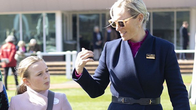 Zara Tindall and Mia Tindall carrying bags