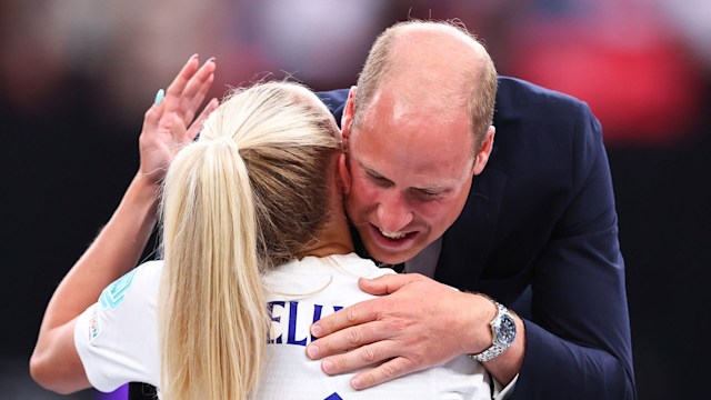 Prince William hugging chloe kelly 