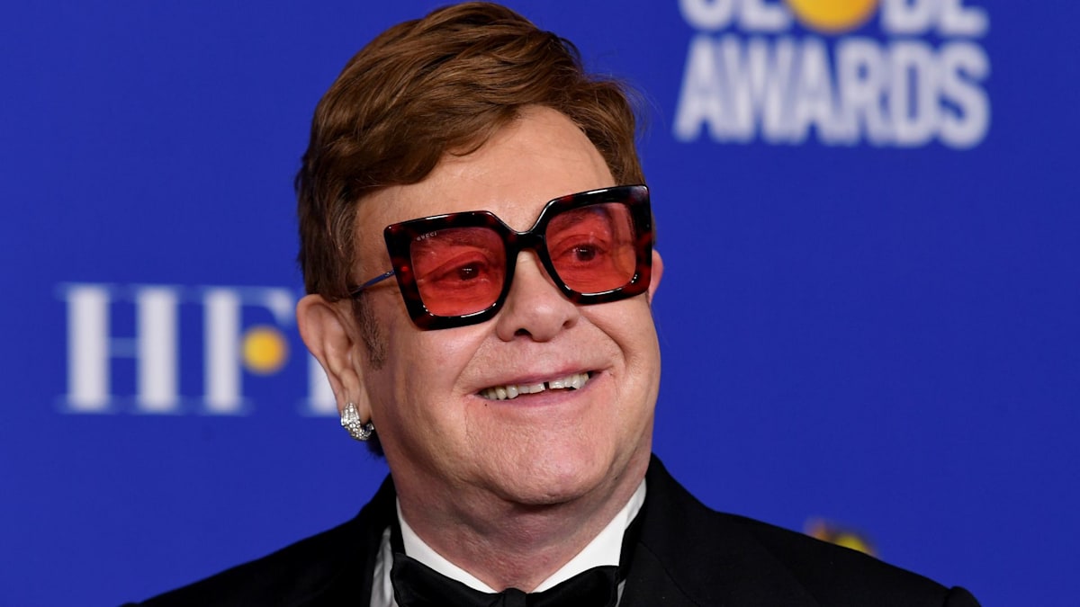 Elton John looks so healthy as he opens doors to £4.2m 'kitsch' home in rare photo