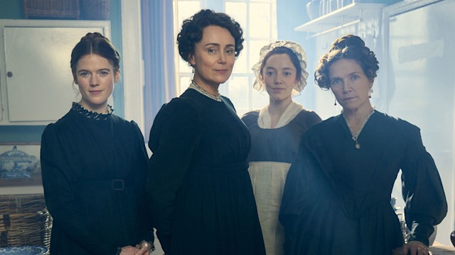 Rose Leslie, Keeley Hawes, Mirren Mack and Jessica Hynes in Miss Austen