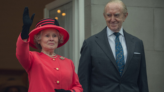 Imelda Staunton and Jonathan Pryce in The Crown