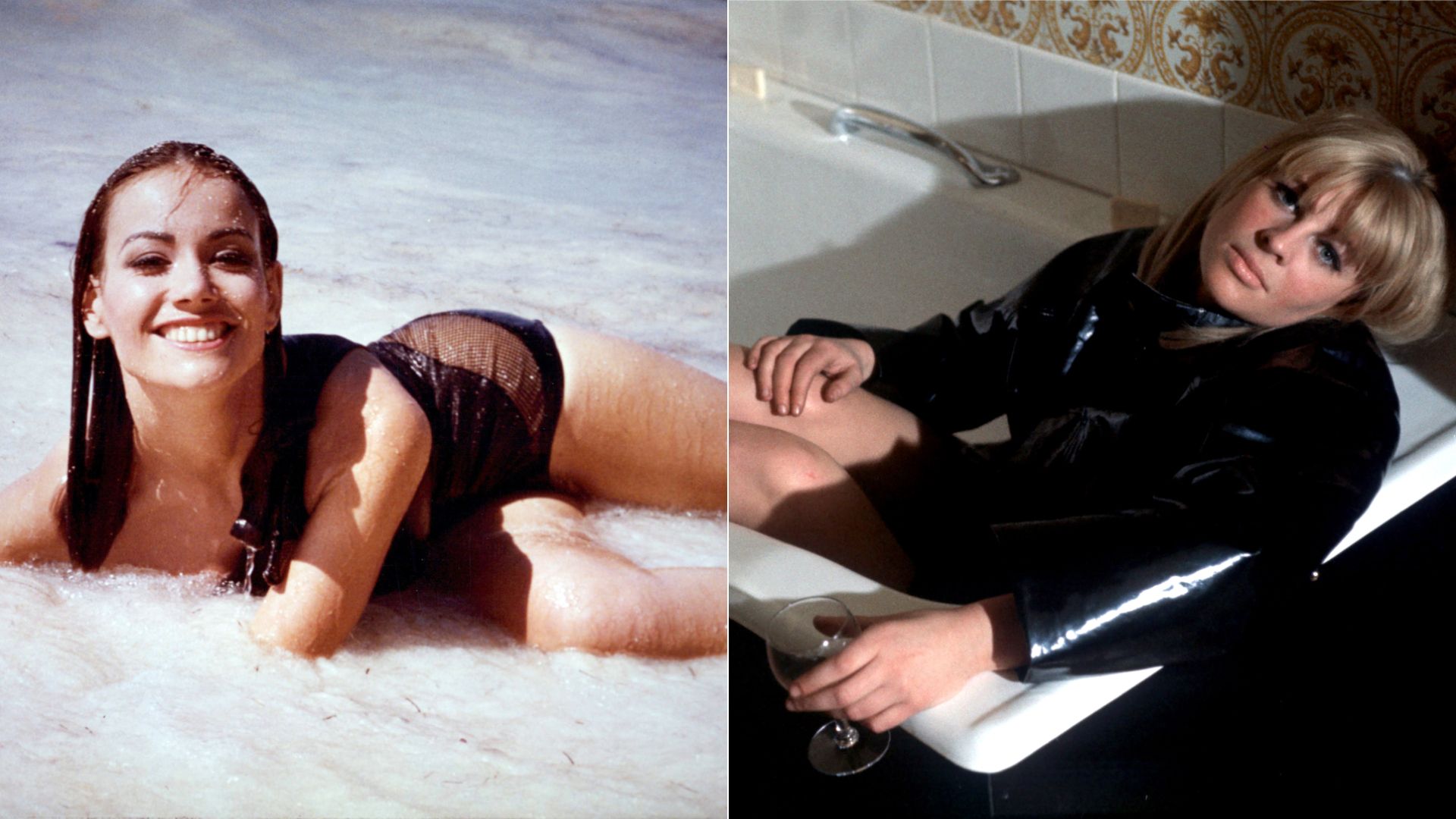 Claudine Auger in "Thunderball" ; Julie Christie