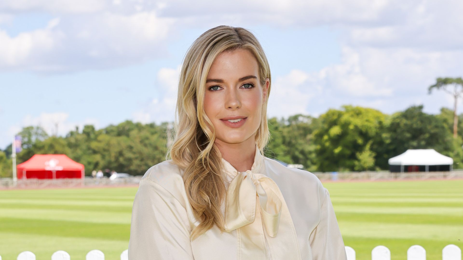 Lady Amelia Spencer attends the Cartier Queen's Cup Polo at Guards Polo Club on June 16, 2024 in Egham, England. (Photo by Dave Benett/Getty Images for Cartier)