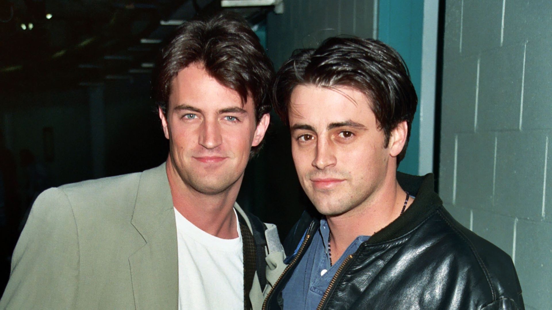 Matthew Perry and Matt LeBlanc during Homeless 4 Hockey at The Forum in Los Angeles, CA, United States.
