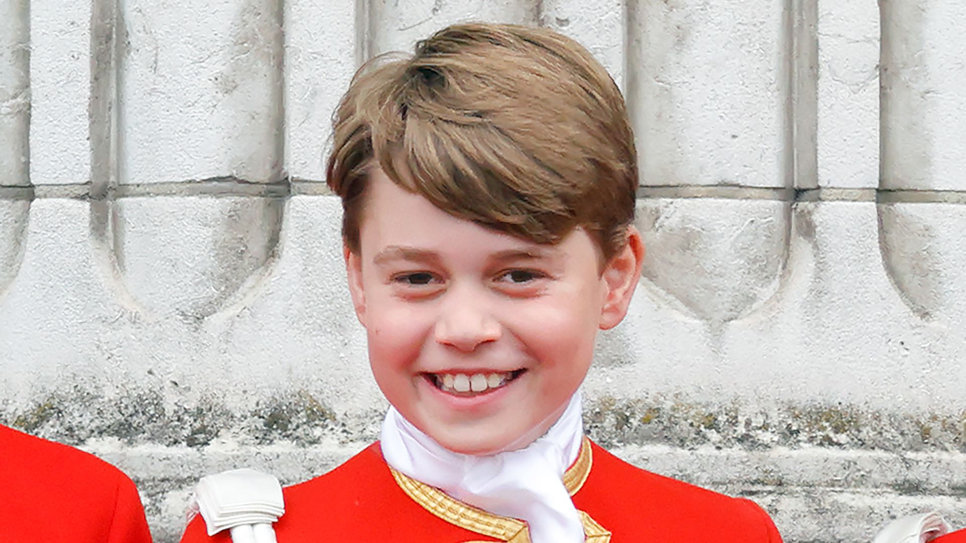 Prince George in red uniform