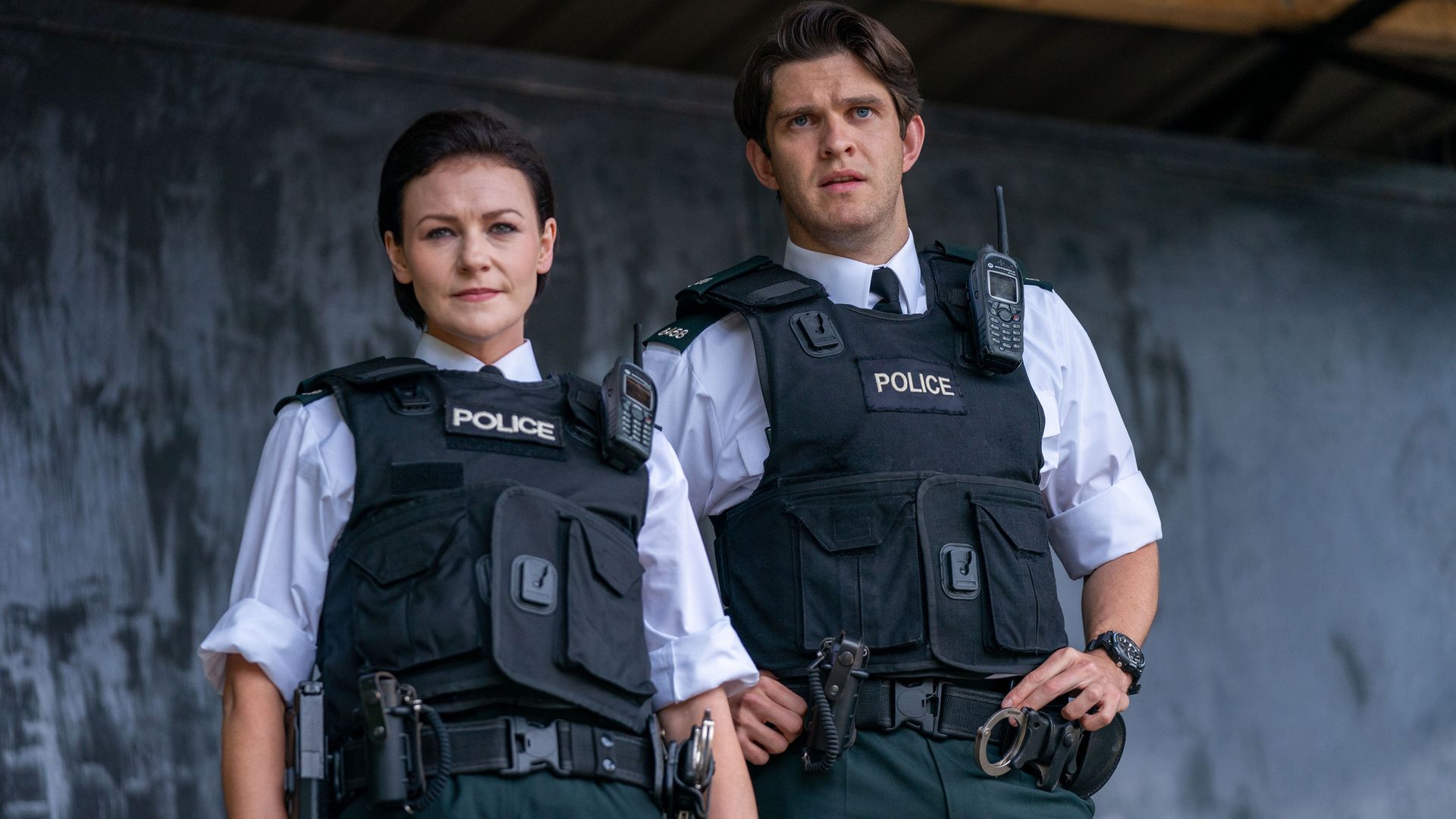 two police officers outdoors