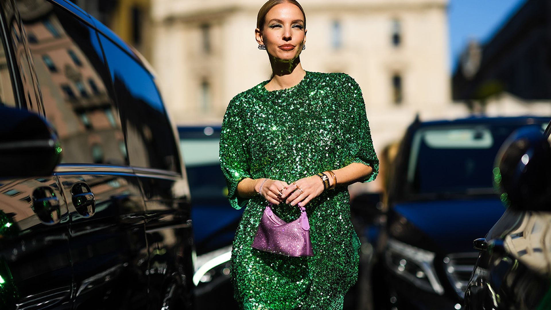 Spotlight On Me - Green Sequin Plunge Mini Dress – DLSB