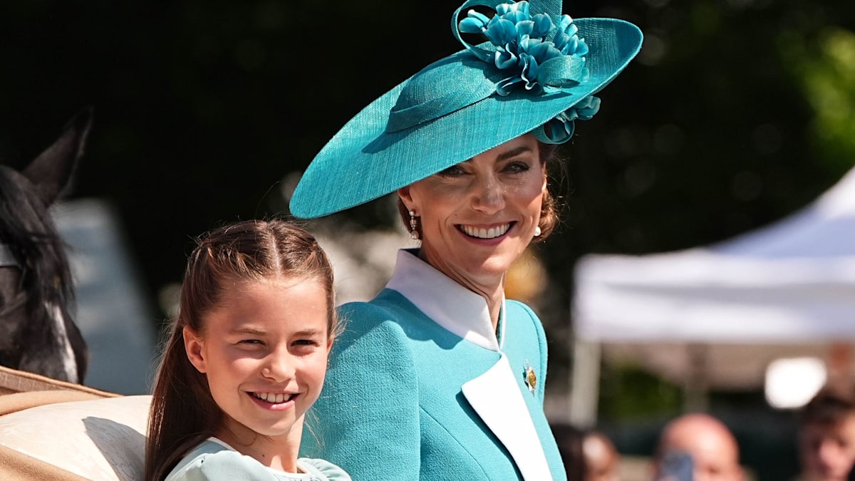 Princess Charlotte and Princess Kate share an adorable mother-daughter moment at Trooping the Colour 2025
