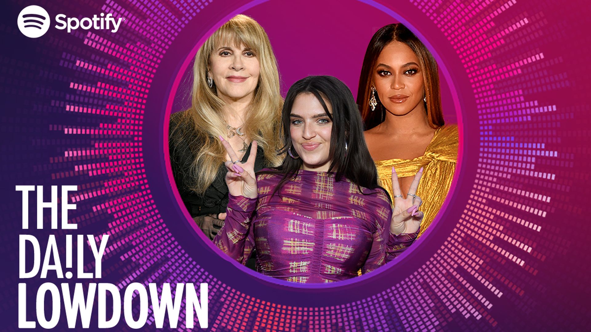 Stevie Knicks, Charli XCX and Beyonce in Daily Lowdown logo
